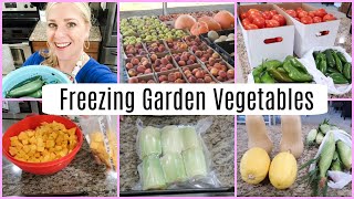 HOW TO FREEZE FRESH GARDEN VEGETABLES  Save Time amp Money [upl. by Conall150]