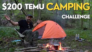 Overnight Backpacking  200 TEMU Camping Challenge [upl. by Gerek]