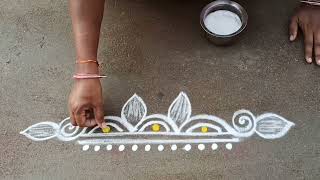 5 easy amp simple border rangoli designs beautiful trending sideborders easymaderangolicreations [upl. by Moe794]