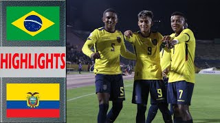 Ecuador vs Brazil Highlights  CONMEBOL SUB17 2023 Final Group  4172023 [upl. by Ettenot]