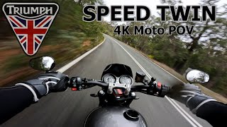 Motorcycle Ride  Triumph  Speed Twin 1200  Pure Sound  4k  Motovlog [upl. by Daniel]