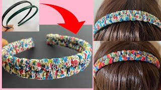 DIY Beautiful Wide Elastic Chunky Braided Headband  How to Make One strand Plait Fabric Hairband [upl. by Anovad222]