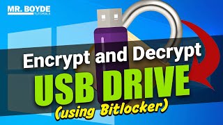 How to Encrypt And Decrypt a USB Drive With Bitlocker on Windows 10 [upl. by Eulau580]