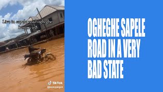 OGHEGHE SAPELE ROAD BAD STATE OF THE ROAD [upl. by Nilde638]