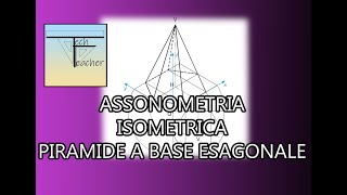 📐COME FARE LASSONOMETRIA ISOMETRICA DI UNA PIRAMIDE A BASE ESAGONALE 📐 [upl. by Ainaj]