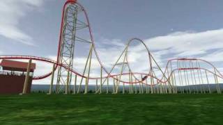 Hollywood Rip Ride Rockit  New coaster 2009  POV Simulation Onride [upl. by Dranrev944]