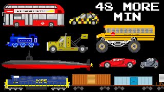 48 More Minutes of Vehicles  Collection of Street Railway Sports amp More  The Kids Picture Show [upl. by Hagai]