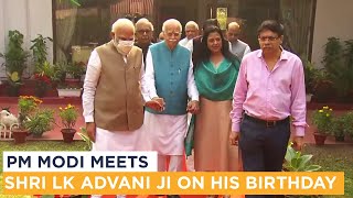 PM Modi meets Shri LK Advani Ji on his birthday [upl. by Weissmann]