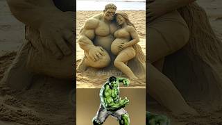 Superhero with pregnant wife but sand statue 💥 All dc amp marvel characters avengers marvel shorts [upl. by Uohk718]