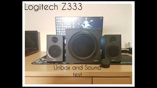 Logitech z333 Unboxing and sound test [upl. by Ellenehs213]