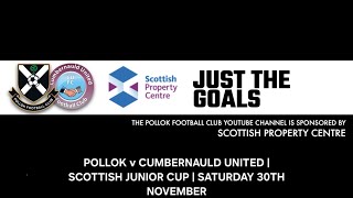 Pollok v Cumbernauld United  30th November 2024  Just the Goals [upl. by Ahsinahs820]