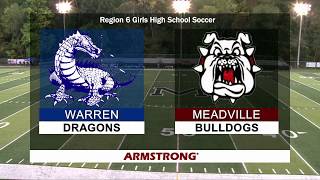 Warren vs MeadvilleGirls High School Soccer [upl. by Bach]