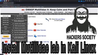 تثبيت OWASP Mutillidae Lab علي كالي لينكس  Install OWASP Mutillidae Lab on Kali Linux [upl. by Basso756]