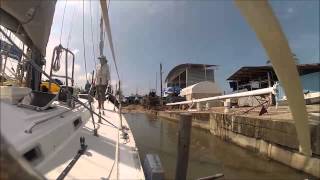 Hauling our sail boat Totem at PSS Satun  a shipyard in Thailand [upl. by Akirrehs]