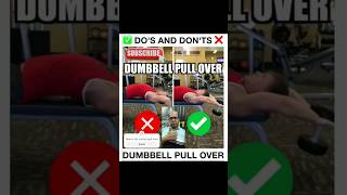 how to do correct Dumbbell pullover  Dos and donts dumbbell pullover  PULL OVER mistakes [upl. by Divadnahtanoj]