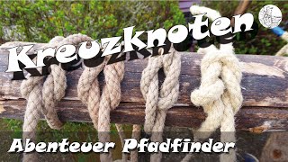 Kreuzknoten Diebesknoten Altweiberknoten Chirurgenknoten für Pfadfinder [upl. by Soisatsana]