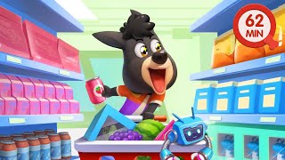 Lets Go Grocery Shopping🛒  Kids Cartoons  Kids Videos for Kids  Sheriff Labrador [upl. by Ahsykal]