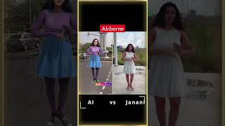 AI vs Original Janani Ashok Kumar  April Mathathil Comparison [upl. by Llennyl]