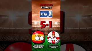 ESPAÑA vs IRLANDA DEL NORTE AMISTOSO COUNTRYBALL [upl. by Shig948]