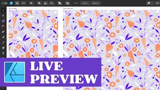 Affinity Designer Pattern Preview ★ Stepbystep Tutorial for Vector Pattern Design [upl. by Arly]