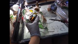 Making of sea stained glass heart suncatcher all the processes [upl. by Dicks]