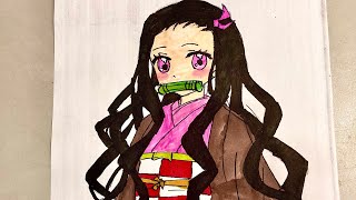 Easy drawing of Nezuko [upl. by Rip176]