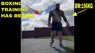 HAFTHOR BJORNSSON BOXING TRAINING [upl. by Khano]