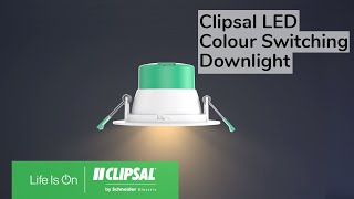 Clipsal LED Downlight  TPDL1C1 Colour Switching  60 Sec [upl. by Sset939]