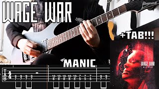 WAGE WAR  Manic Guitar Cover  TAB [upl. by Hindu]