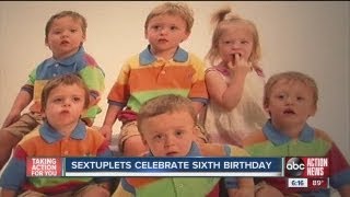 The Byler sextuplets from Wesley Chapel turn six for the first time in their young lives are separa [upl. by Riaj]