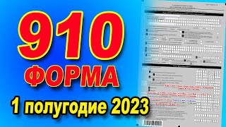 ИНСТРУКЦИЯ ПО ЗАПОЛНЕНИЮ 910 формы за 1 полугодие 2023 года [upl. by Anecuza]