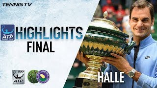 Highlights Federer Beats Zverev For Ninth Halle Title 2017 [upl. by Netram]