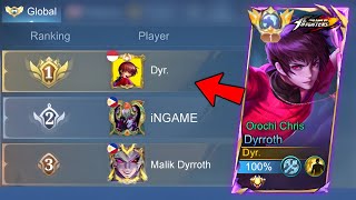 THANK YOU MOONTON FOR THIS BADGE  TOP 1 GLOBAL DYRROTH BEST BUILD [upl. by Falconer]