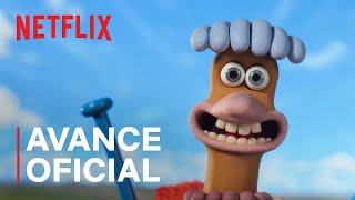 Chicken Run Amanecer de los nuggets EN ESPAÑOL  Avance oficial  Netflix [upl. by Allemat783]