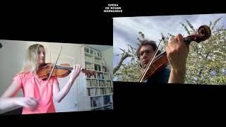 MusiqueChezNous  JeanMarie Leclaire Sonate pour deux violons opus 3 n°5 [upl. by Avron]