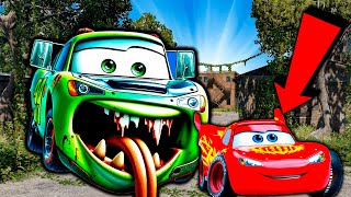 ⚠️Big amp Small vs Epic Escape⚠️McQueen vs ChooChoo CharlesampFritter ZOMBIE Eater Cars in BeamNGDrive [upl. by Saloma431]