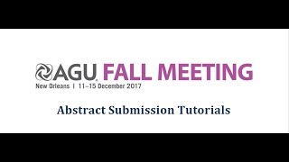 Tutorial Fall Meeting 2017 Abstract Submissions Adding Editing and Removing Authors Step 5 [upl. by Sana784]