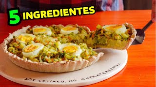 ✳️ MASA de TARTA sin TACC NO se ROMPE 5 ingredientes [upl. by Neicul]