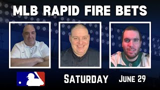 MLB Rapid Fire Free Picks  MLB Bets with Picks And Parlays Saturday 629 [upl. by Ellierim629]