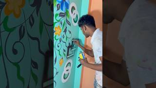 Maskin tayip wall desigin painting 🏡wall art [upl. by Mcloughlin]