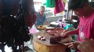 Roast pork at Cecil Street Market Penang Malaysia [upl. by Agretha]