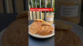 3Ingredients Peanut Butter Cookies 🍪 Easy amp Homemade [upl. by Alyss]