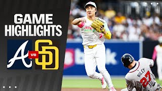 Braves vs Padres Game Highlights 71224  MLB Highlights [upl. by Einaffit]