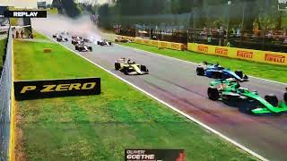 CRASH at F2 start monza 2024 [upl. by Hugon]