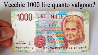 Vecchie 1000 lire Montessori quanto valgono [upl. by Oniger]