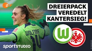 Wolfsburg – Eintracht Frankfurt Highlights  FrauenBundesliga 9 Spieltag 202223  sportstudio [upl. by Aisenet]