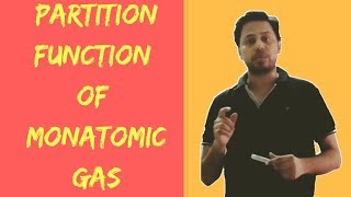 Partition function for ideal monatomic gas in Hindi  POTENTIAL G [upl. by Aimek]