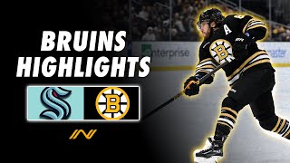 Bruins Highlights Boston Jeremy Swayman Struggle Against Kraken [upl. by Ahsaetan]