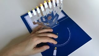 Lightup Menorah Popup card [upl. by Sisak484]