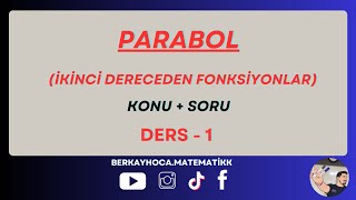 PARABOL DERS 1 I KONU ANLATIMI  SORU ÇÖZÜMÜ yks matematik aytmatematik ösym tyt maths ayt [upl. by Belda]